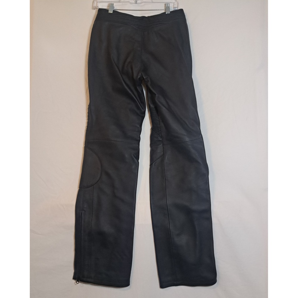 Harley Davidson x Vanson Black Leather Pants Moto Trouser Womens Size 6 $895 NWT - Picture 2 of 14